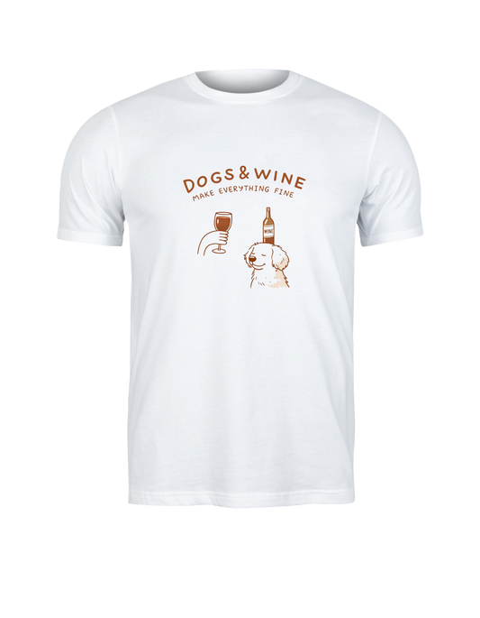 Camiseta “Dogs & Wine Make Everything Fine”