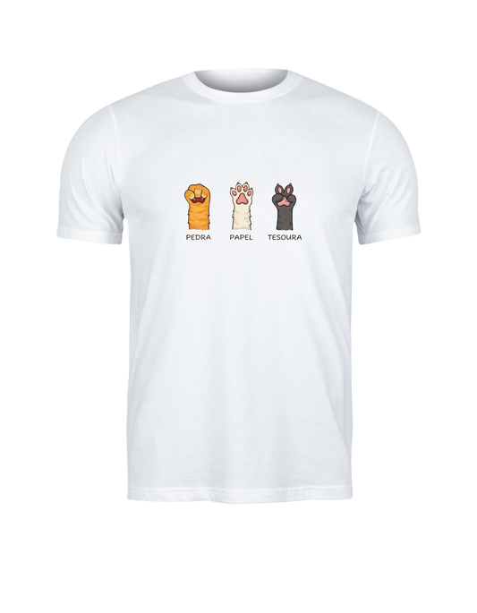 Camiseta “Pedra, Papel, Tesoura” - Cats Edition