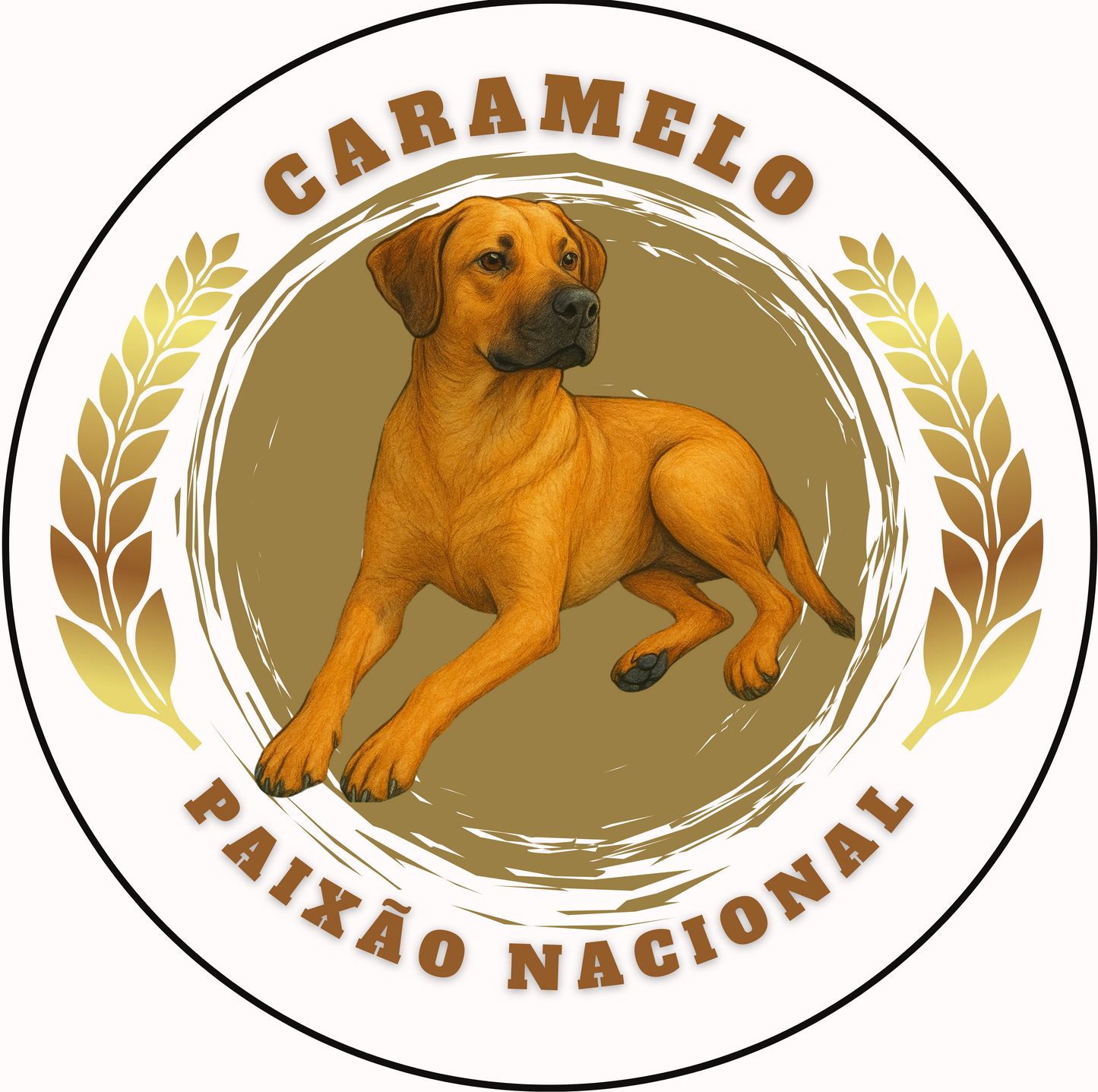 Adesivo Circular Caramelo