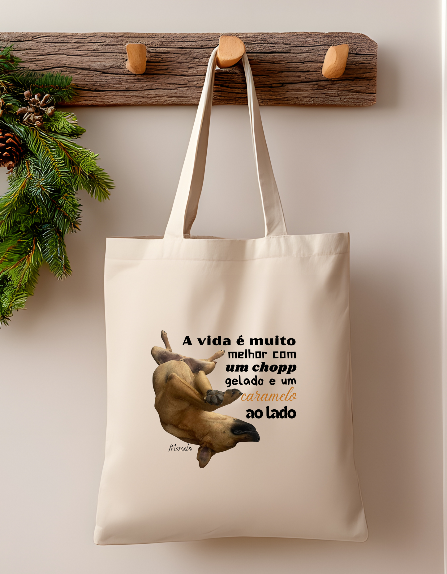 Ecobag Chopp e Caramelo